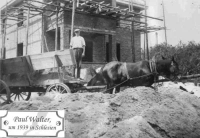Historische Aufnahme des Fuhrunternehmens in Schlesien